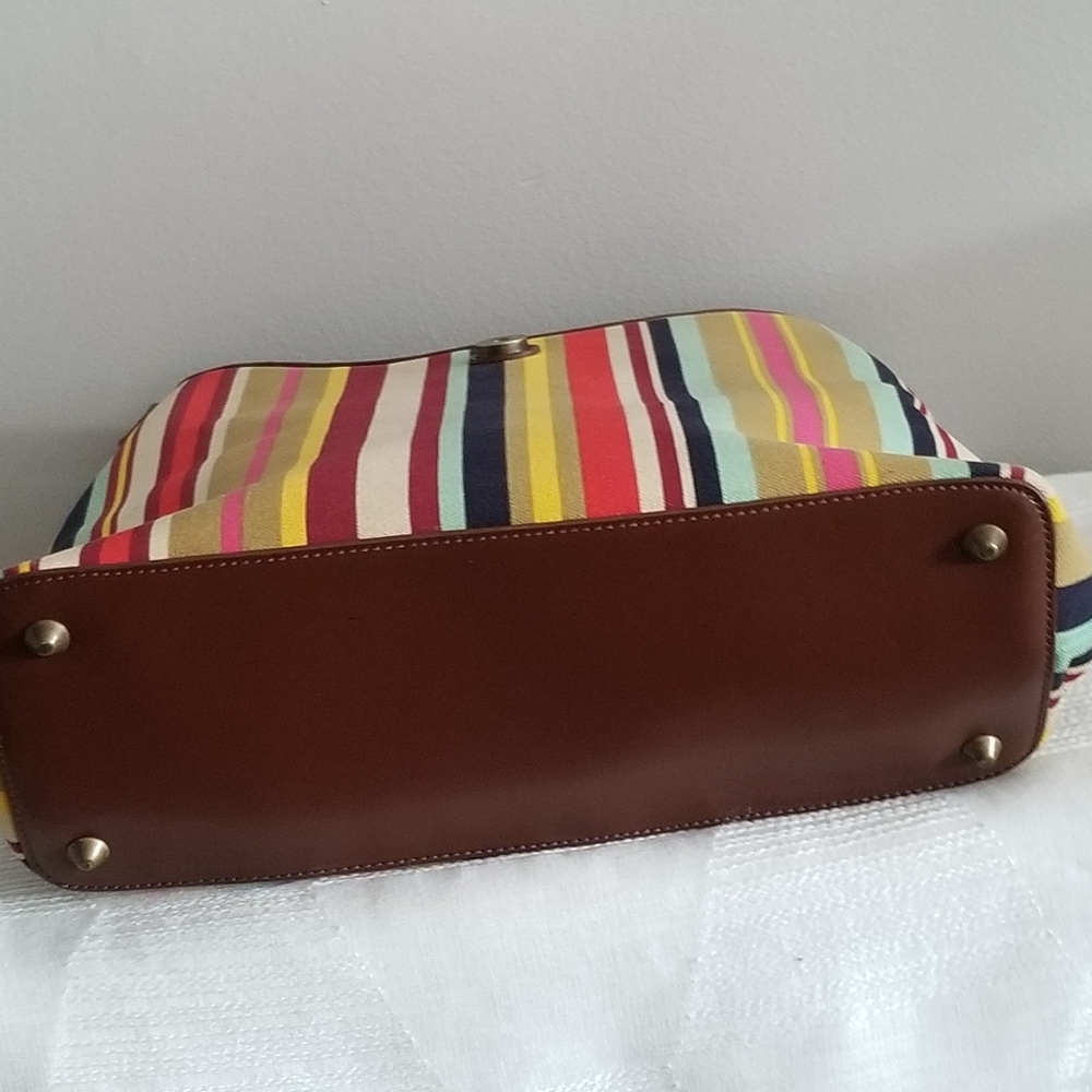 Fossil Colorful Canvas Striped Shoulder Handbag - image 7